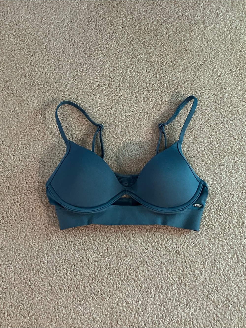 PINK Victoria's Secret Teal Push Up Bikini Top Gym to Swim